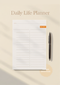 Daily Life Planner free sample cover - elegant design