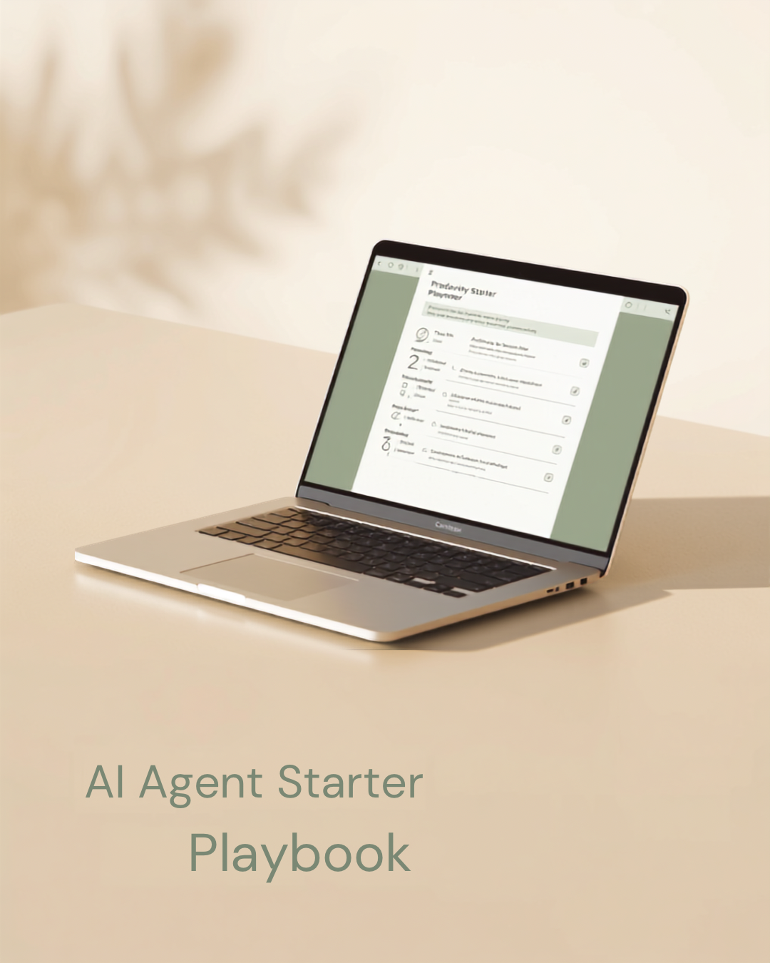 AI Agent Starter Playbook (Editable Fillable PDF)