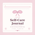 Coquette Self-Care Journal — 44 Page Pink Aesthetic (Editable Fillable PDF)
