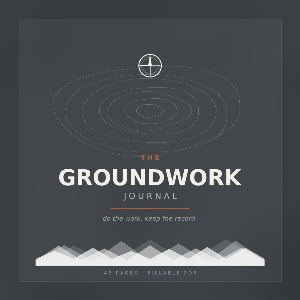The Groundwork Journal — 48 Page Daily Discipline Journal (Editable Fillable PDF)